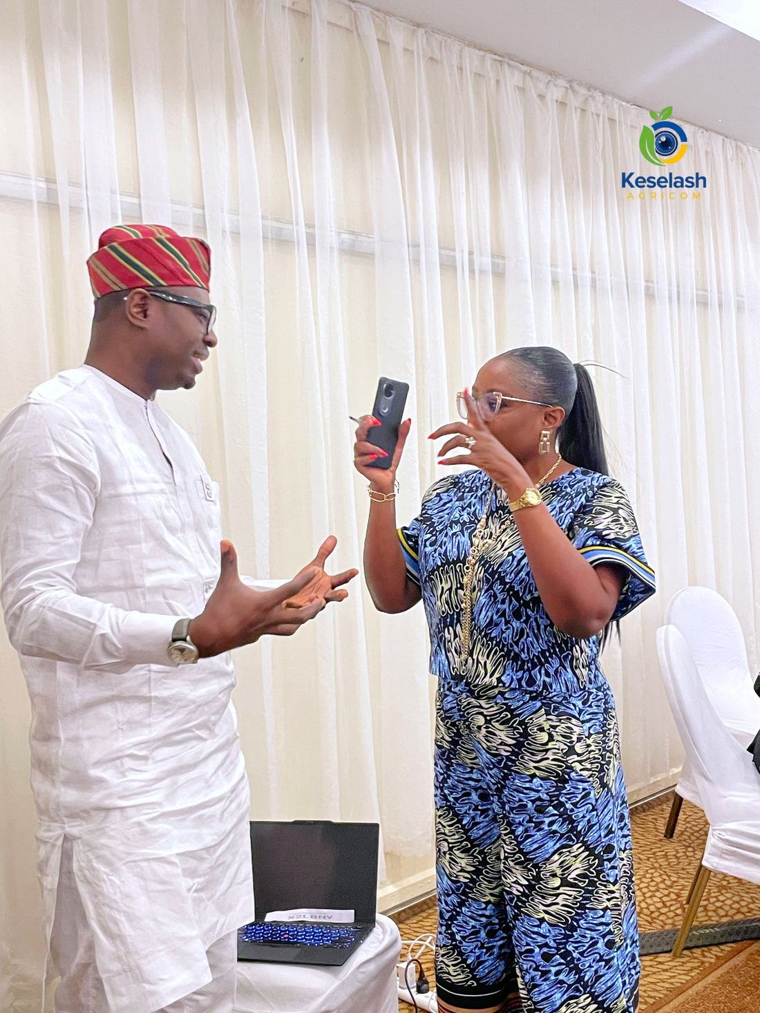 Keselash Agricom capturing a stakeholder story at an agriculture event
